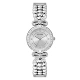 Guess Ladies Ribbon Silver Dial Watch