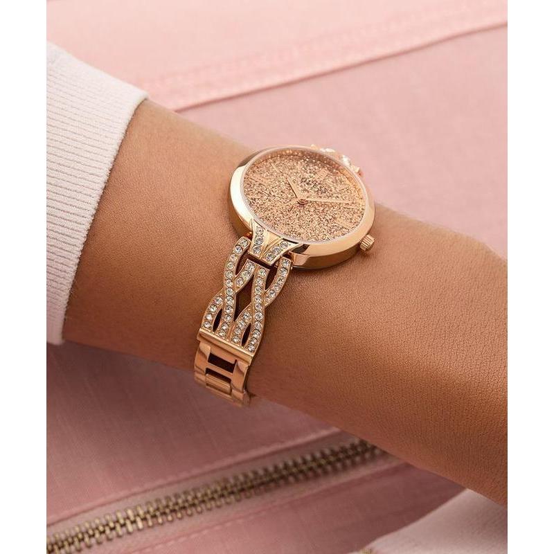 Guess Ladies Rose Gold Tone Analog Watch
