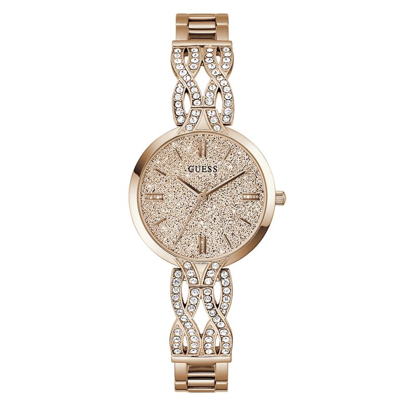 Guess Ladies Rose Gold Tone Analog Watch