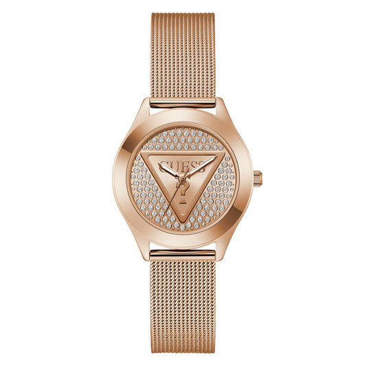 Guess Ladies Rose Gold Tone Analog Watch