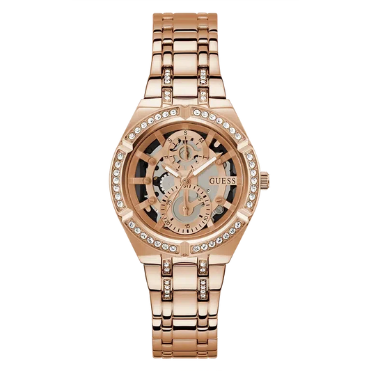 Guess Ladies Rose Gold Tone Multi-function Watch GW0604L3