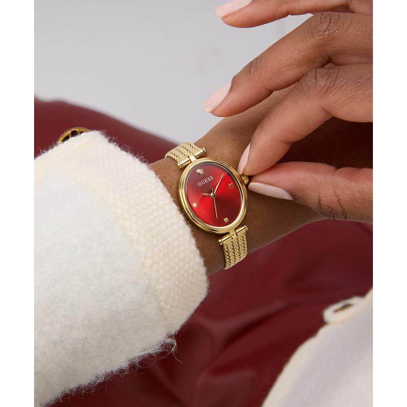 Guess Ladies Ruby Gold Tone Analog Watch
