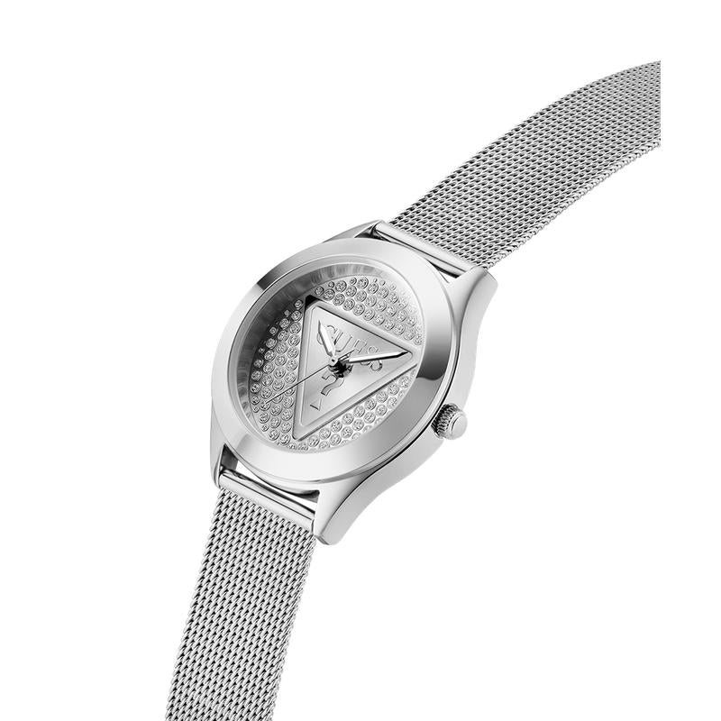 Guess Ladies Silver Tone Analog Watch