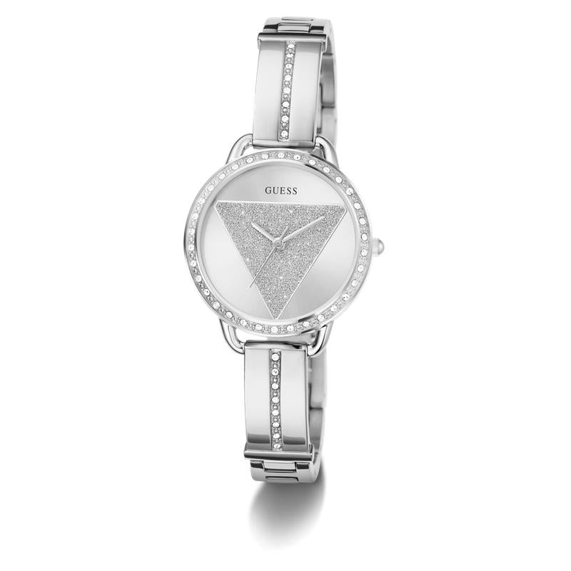 Guess Ladies Silver Tone Analog Watch