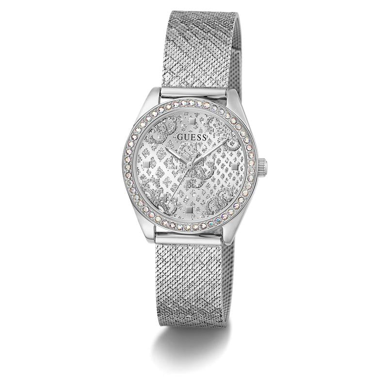 Guess Ladies Silver Tone Analog Watch