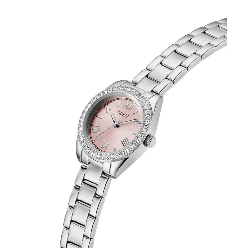 Guess Ladies Silver Tone Analog Watch