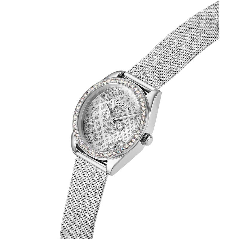 Guess Ladies Silver Tone Analog Watch