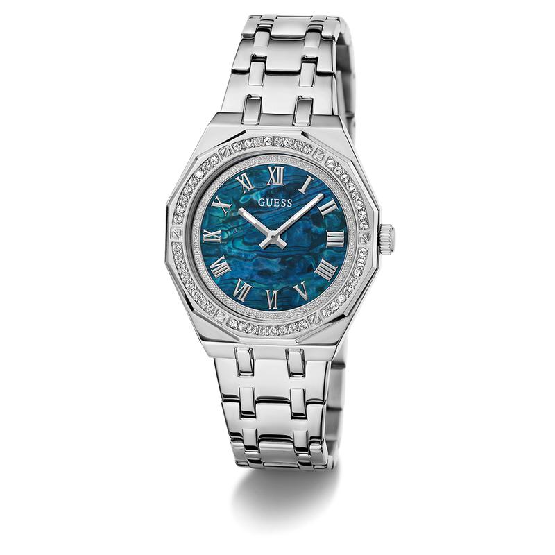 Guess Ladies Silver Tone Analog Watch