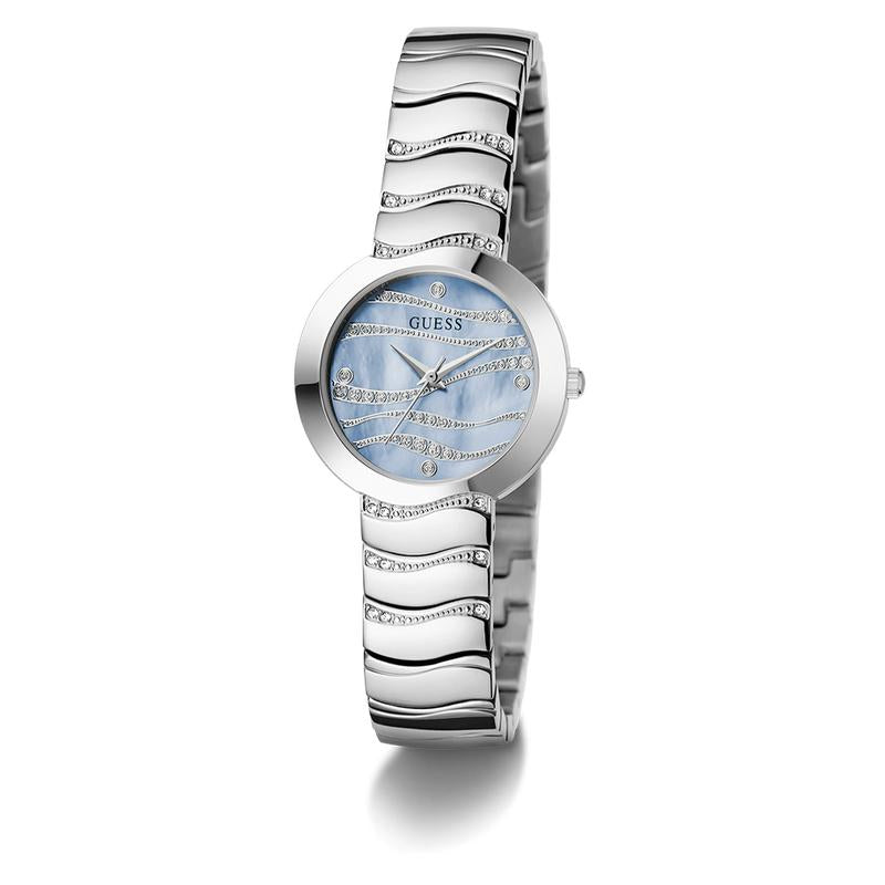 Guess Ladies Silver Tone Analog Watch