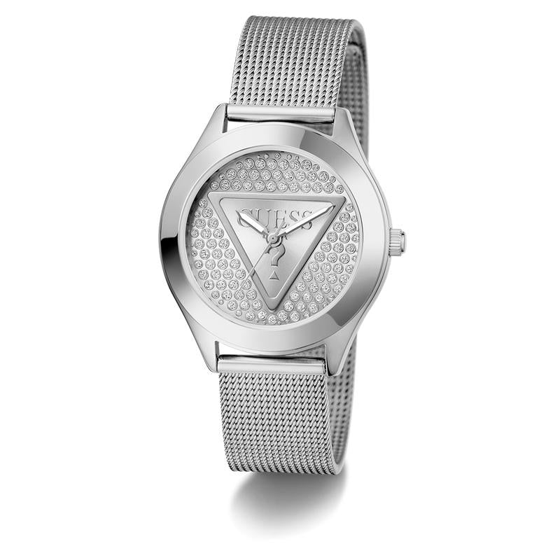 Guess Ladies Silver Tone Analog Watch