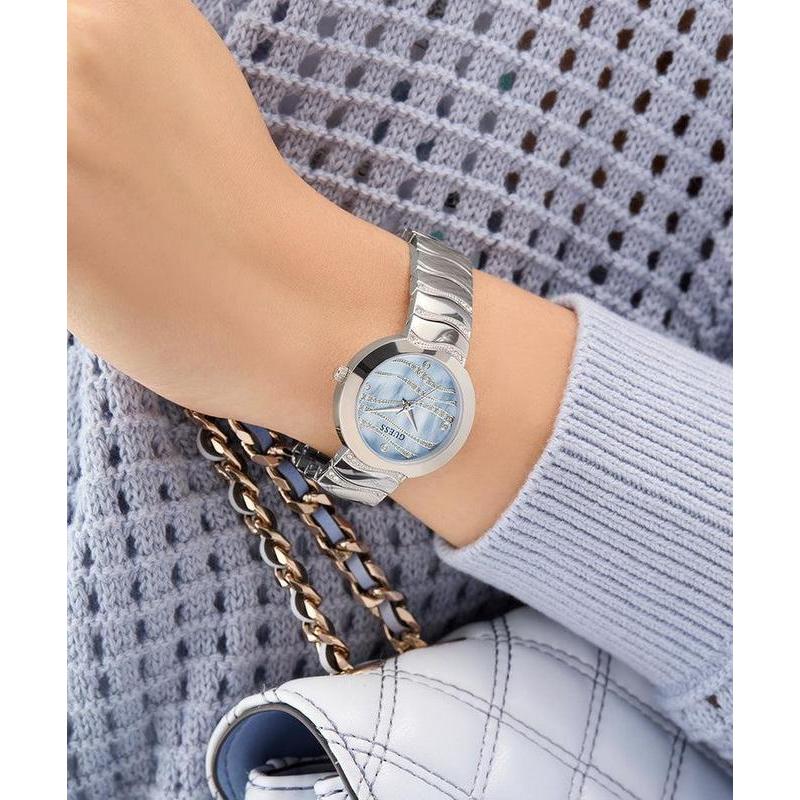 Guess Ladies Silver Tone Analog Watch