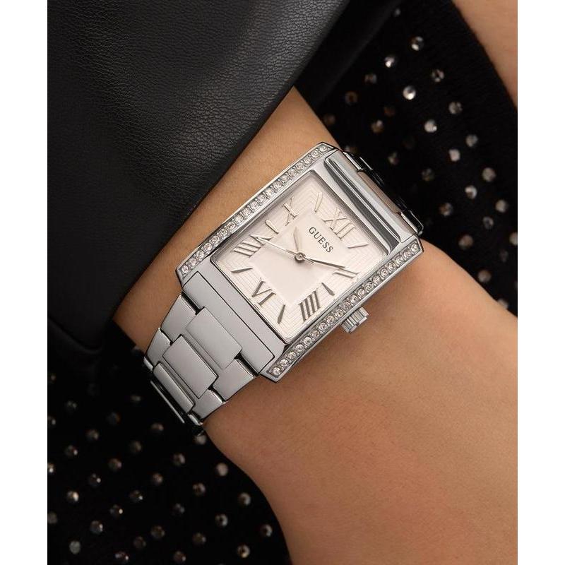 Guess Ladies Silver Tone Analog Watch