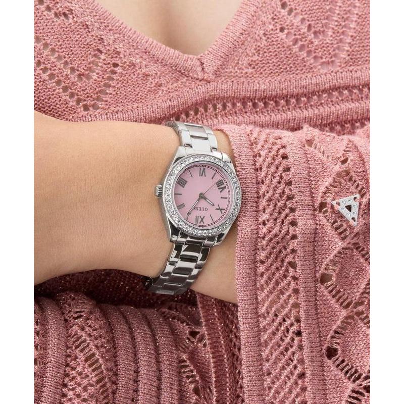 Guess Ladies Silver Tone Analog Watch