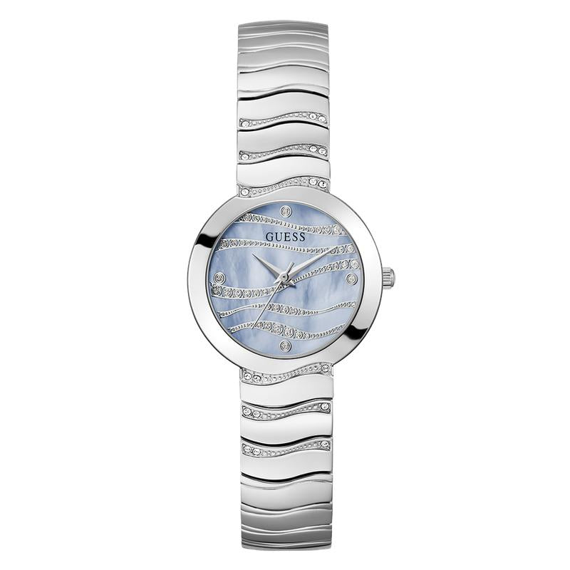 Guess Ladies Silver Tone Analog Watch