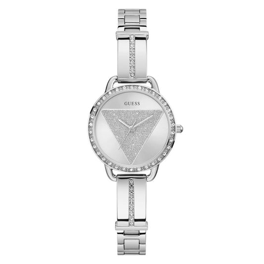 Guess Ladies Silver Tone Analog Watch
