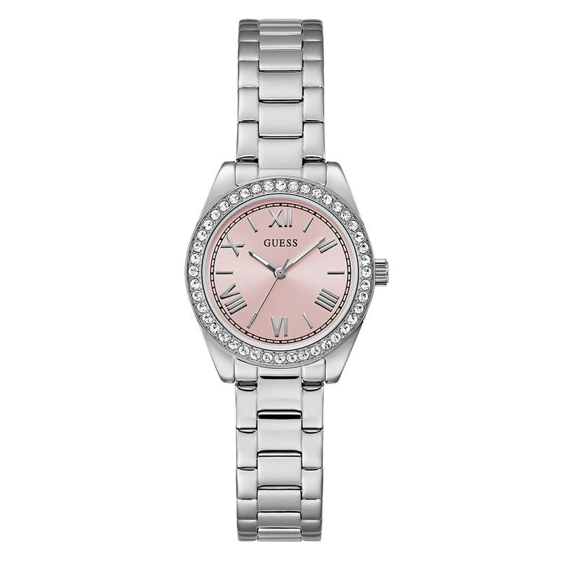 Guess Ladies Silver Tone Analog Watch