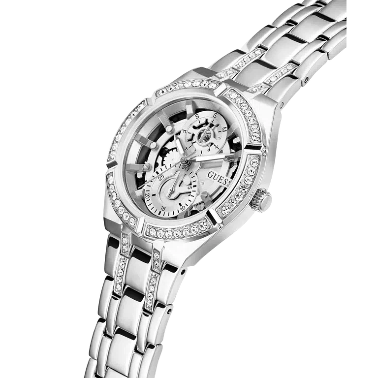 Guess Ladies Silver Tone Multi-function Watch GW0604L1