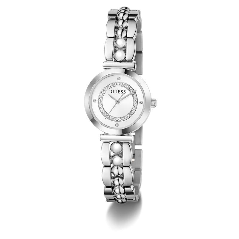 Guess Ladies Silver Tone Stainless Steel Analog Watch