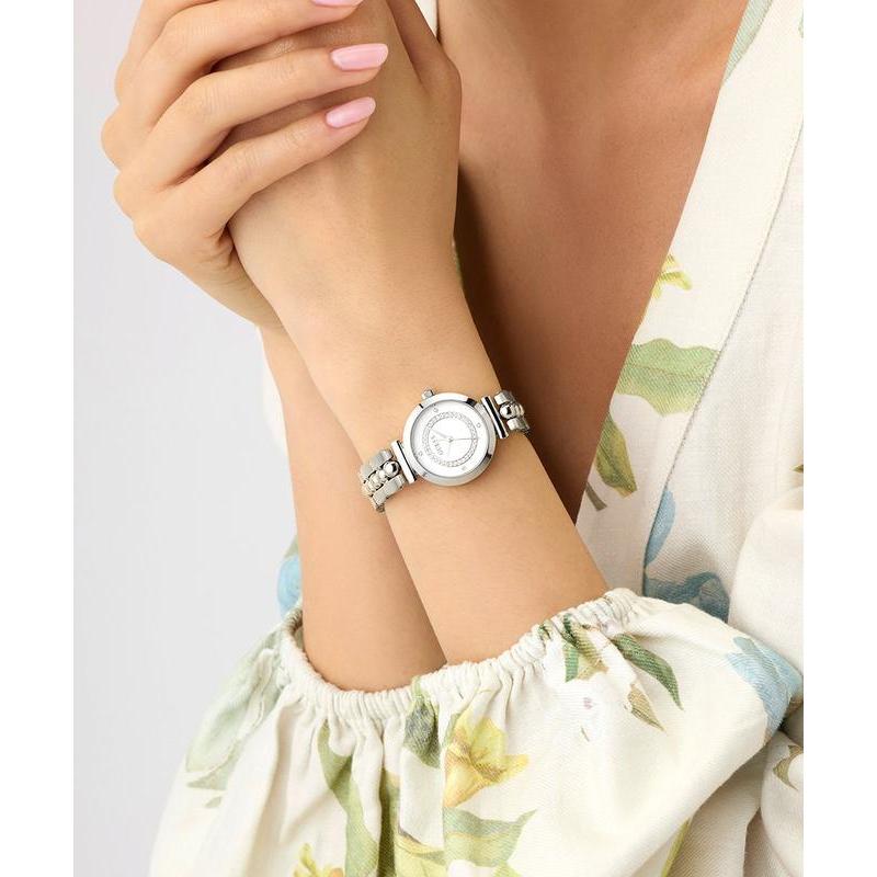 Guess Ladies Silver Tone Stainless Steel Analog Watch