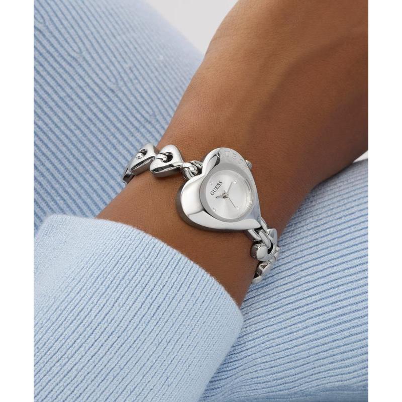 Guess Ladies Valerie Silver Tone Analog Watch