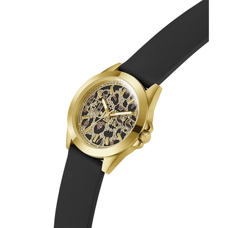 Guess Menagerie Animal Print Dial Analogue Watch