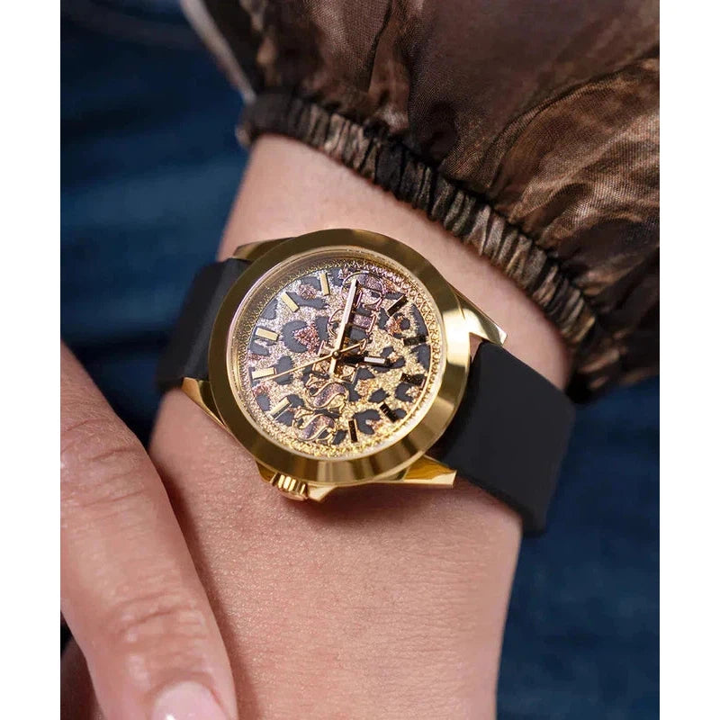 Guess tiger print watch clearance