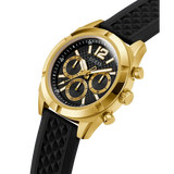 Guess Mens Black Gold Tone Multi-function Watch