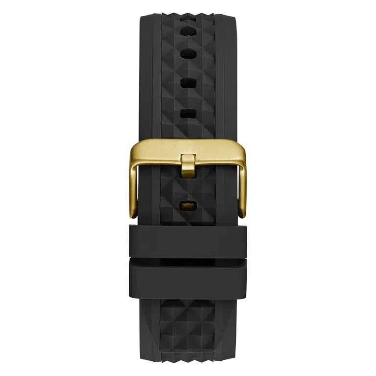 Guess Mens Black Gold Tone Multi-function Watch