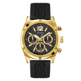 Guess Mens Black Gold Tone Multi-function Watch