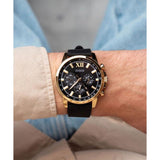 Guess Mens Black Gold Tone Multifunction Watch