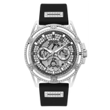 Guess Mens Black Silver Tone Multi-function Watch GW0537G1