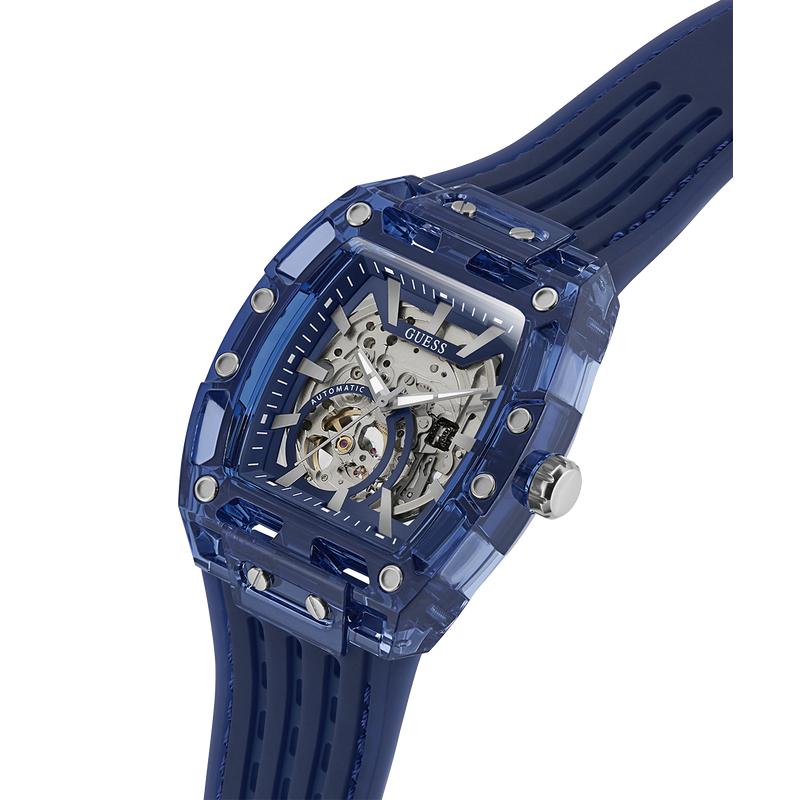 Guess Men's Blue Analog Automatic Watch