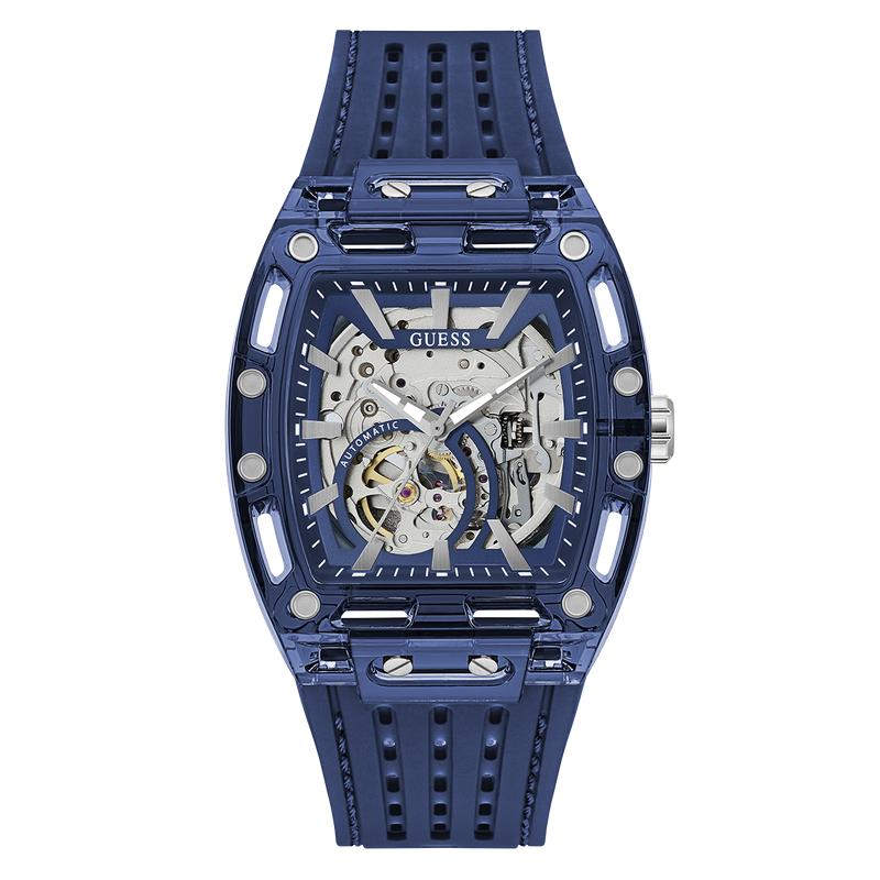 Guess Men's Blue Analog Automatic Watch