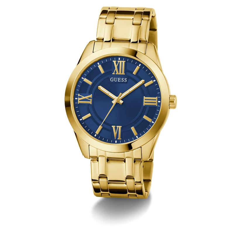 Guess Mens Gold Tone Analog Watch
