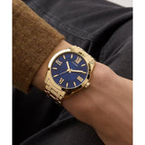 Guess Mens Gold Tone Analog Watch