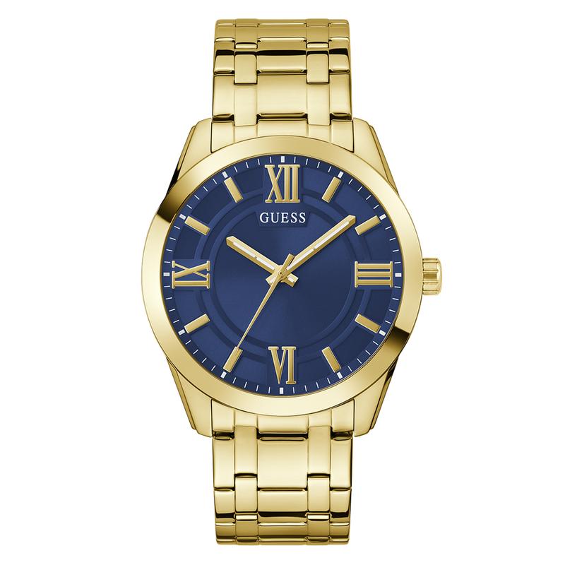 Guess Mens Gold Tone Analog Watch