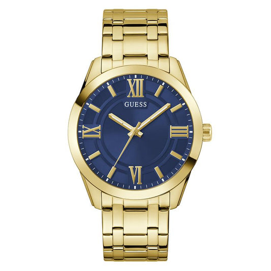 Guess Mens Gold Tone Analog Watch