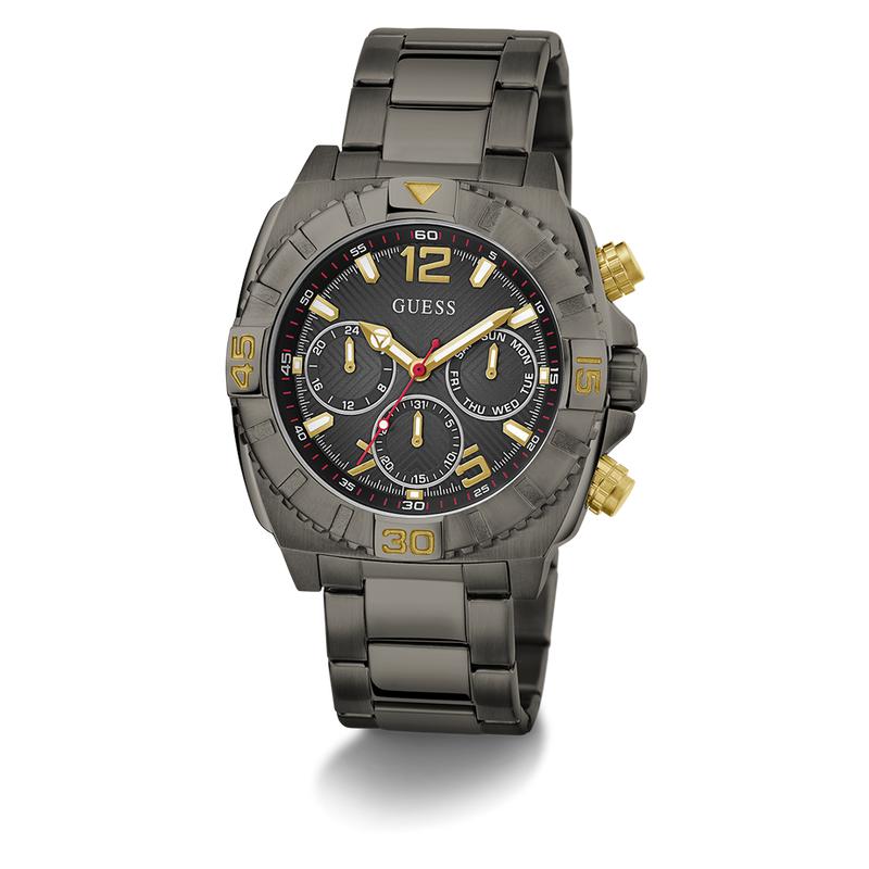 Guess Mens Gunmetal Multi-function Watch