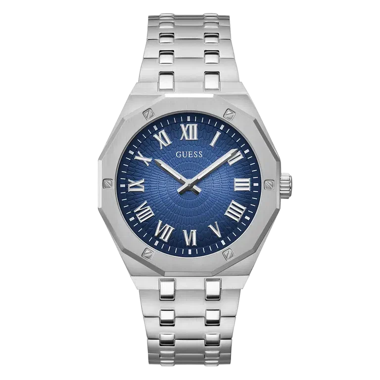 Guess Mens Silver Tone Analog Watch GW0575G4
