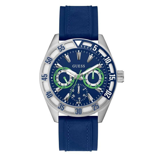 Guess Mens Silver Tone Multi-Function Watch