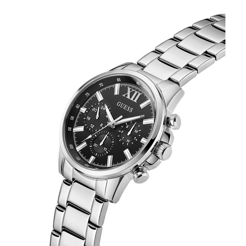 Guess Mens Silver Tone Multi-function Watch