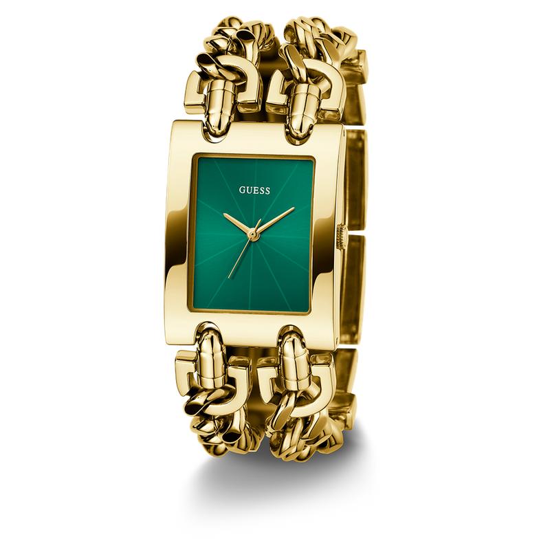 Guess Mod Heavy Metal Ladies Gold Tone Analog Watch