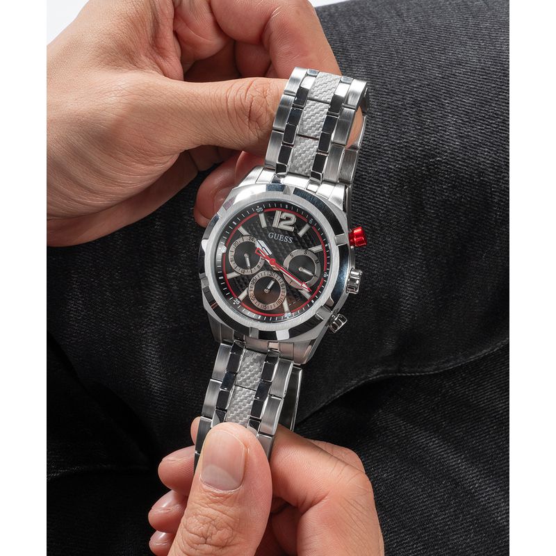 Guess Resistance Black Dial Multifunction Watch