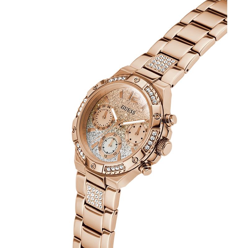 Guess Rose Gold Multi-Function Diamond-Accent Elegant Watch