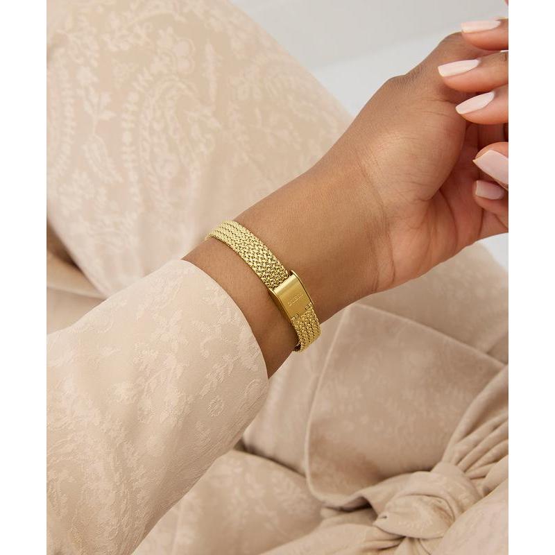 Guess Ruby Gold Tone Mesh Bracelet Analog Watch