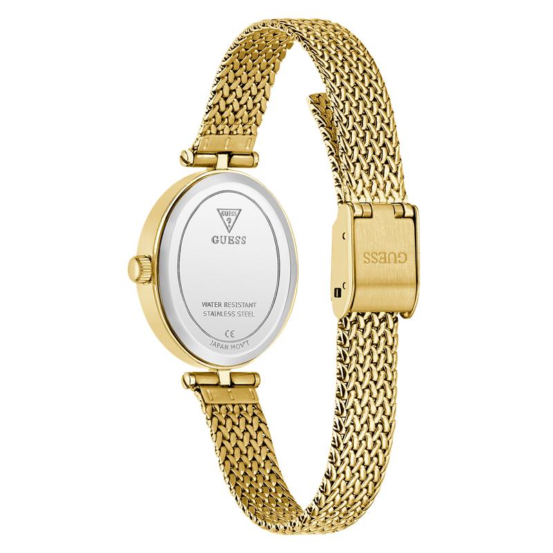 Guess Ruby Gold Tone Mesh Bracelet Analog Watch