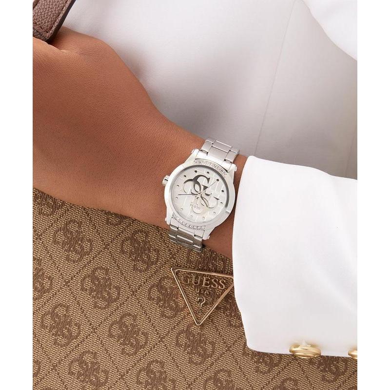Guess Silver Tone Analog Watch