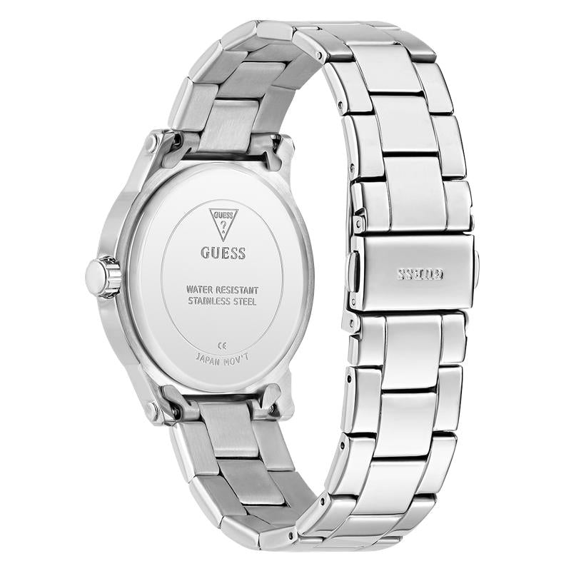 Guess Silver Tone Analog Watch