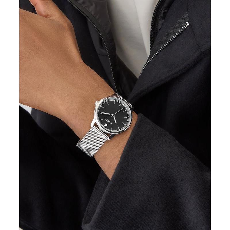 Guess Silver Tone Mesh Bracelet Analog Watch