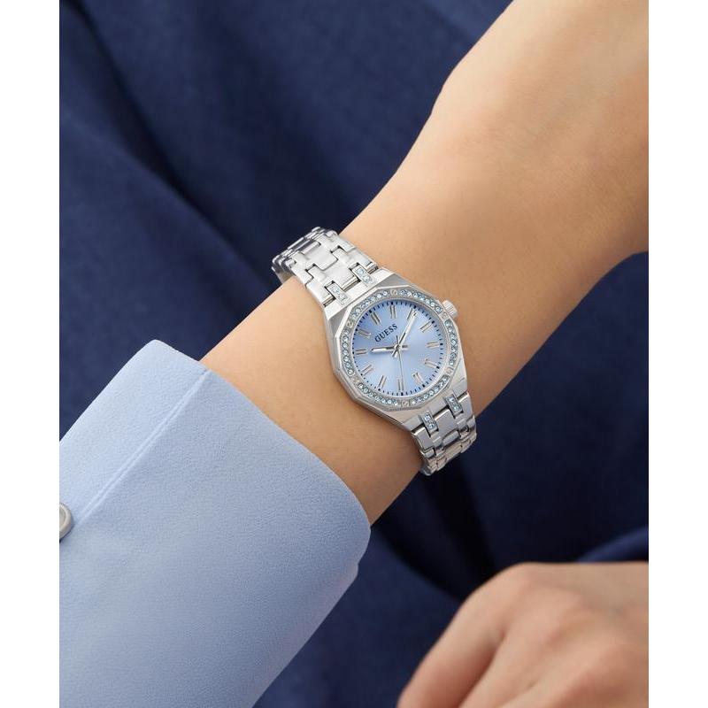 Guess Swarovski ReCreated Silver Tone Analog Watch